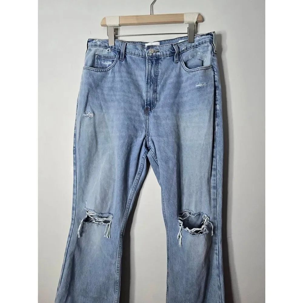 Frame Le High'n'Tight Crop Mini Boot Jeans Size 31 Distressed Denim - Picture 3 of 7